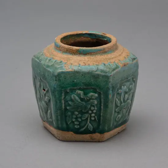 Asian stoneware jar,